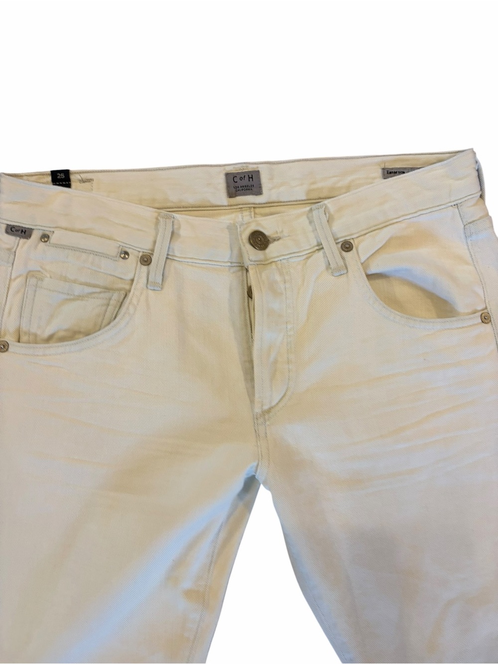 Citizens Of Humanity NWT 25 Emerson Slim Boyfriend Cream Denim Mid Rise - Picture 6 of 13